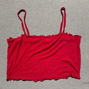 Red crop top